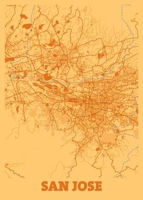 San Jose Sunset City Map