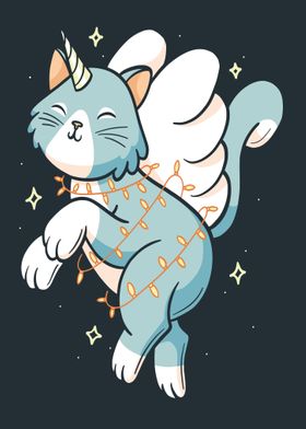 CUTE CAT UNICORN WINGS