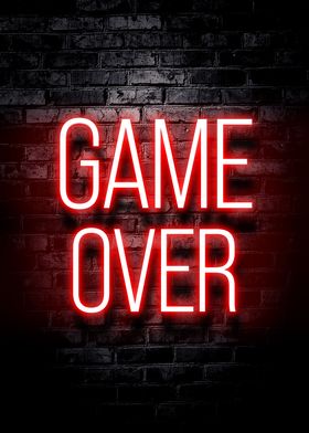 game over Poster for Sale by mrxene4