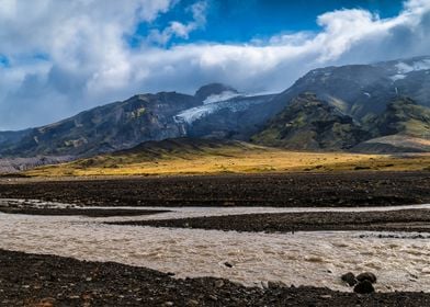 The water of the glacier