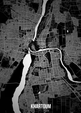 Khartoum dark map