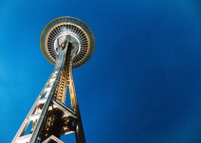 Space Needle At Dusk