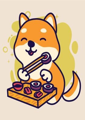 CUTE DOG SHIBA SUSHI