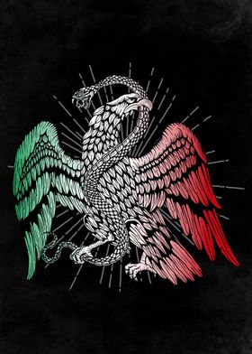 cool mexican flags eagle