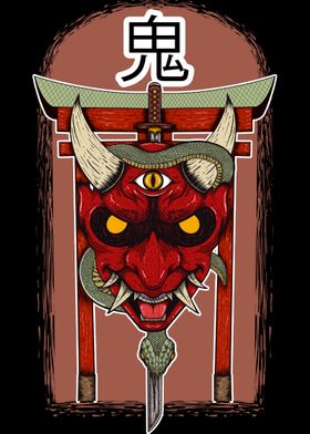 death oni japan mask