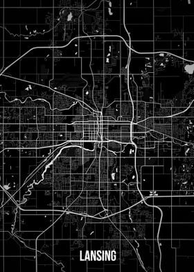 Lansing dark map