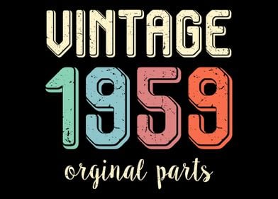 Vintage 1959 Birthday 60s