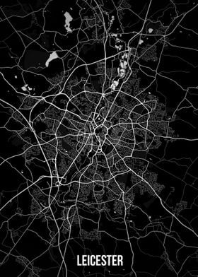 Leicester dark map