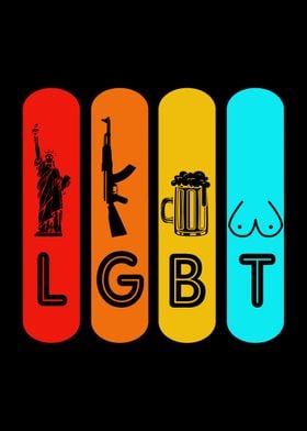 LGBT Liberty Gun Beer Tits