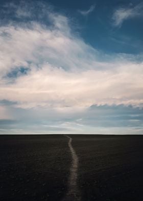 footpath across empty land