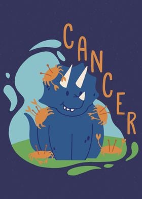 ZODIAC CUTE DINO CANCER