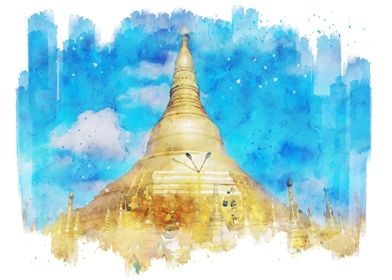 Shwedagon Watercolor