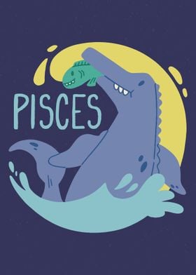 ZODIAC CUTE DINO PISCES