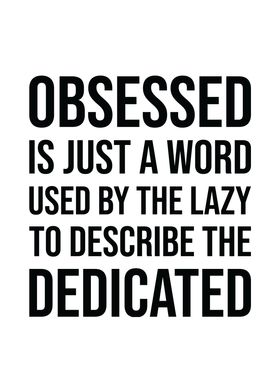 Weightlifting Motivational Prints Bodybuilding Obsessed vs Dedicated Workout Funny Gym Poster Fitness Powerlifting WOD Crossfit