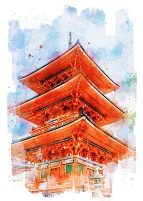 Sensoji Watercolor