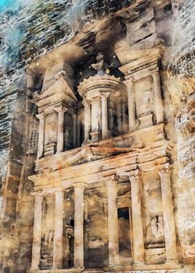 Petra Watercolor Paintings