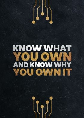 You own it