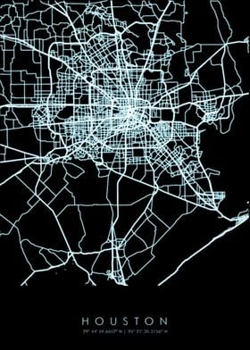 Houston Neon Map