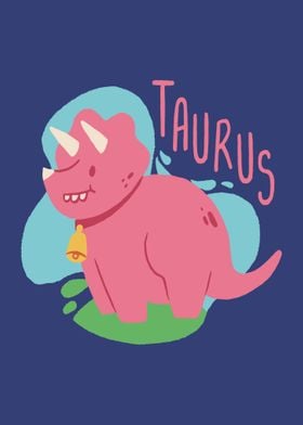 CUTE DINO ZODIAC TAURUS