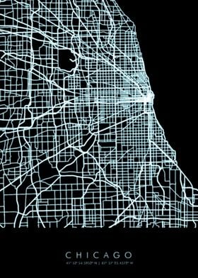 Chicago Neon Map