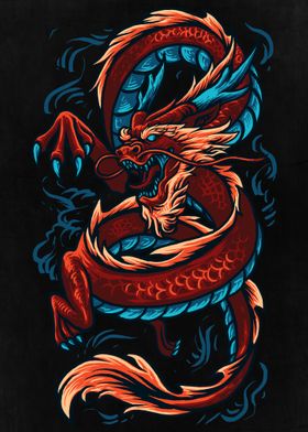 Chinese Dragon Tatoo Style