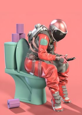 Astronaut and Toilet