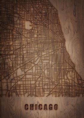 Chicago Wood Map