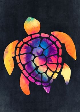 Tie Dye Sea Turtle