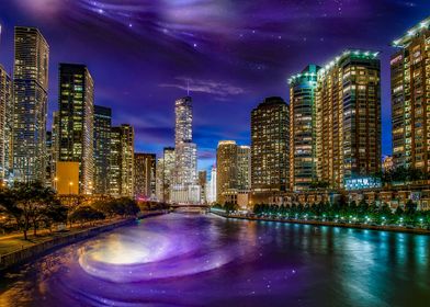 Abstract City at night