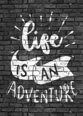 Adventure Quote Graffiti