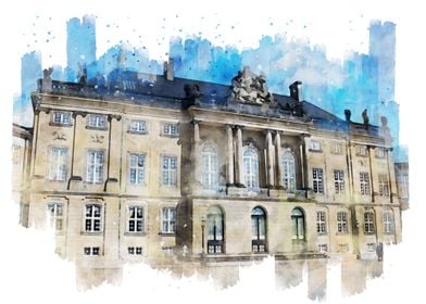 Amalienborg Watercolor