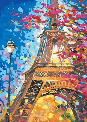 Eiffel Tower Painting 