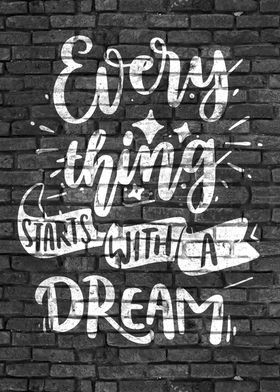 Start with a Dream WallArt