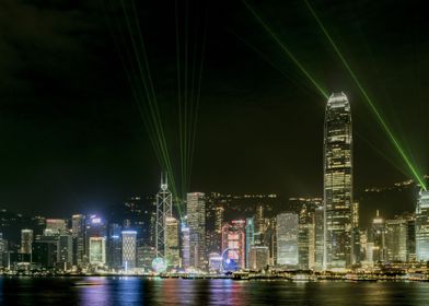 Laser Lights and a City 