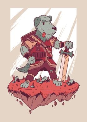 CUTE DOG WARRIOR