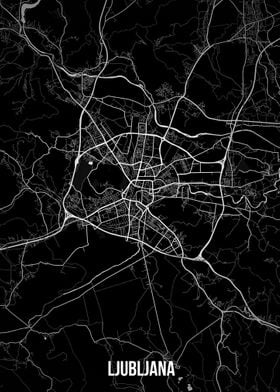 Ljubljana dark map