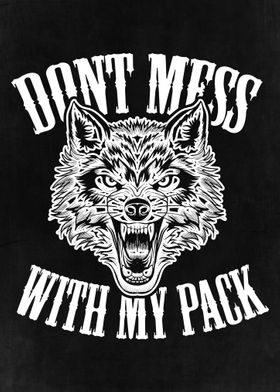 Wolfpack Angry Wolf Face