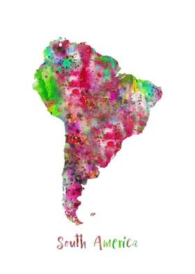 South America map 