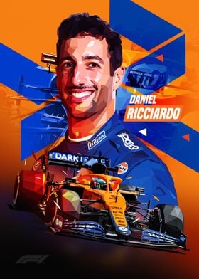 Daniel Ricciardo Flag Banner NEW 2019 Formula 1 F1 Fabric Textile ...
