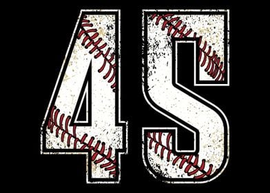 45 Baseball 45 Birthday