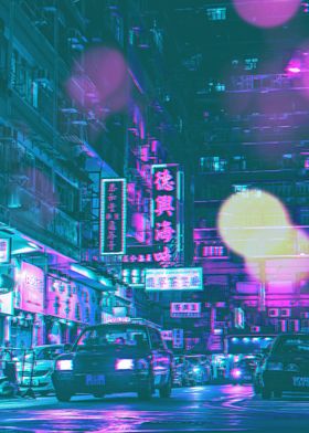 Neon Cyberpunk Night City