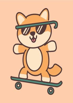 CUTE DOG SKATER