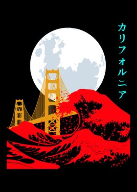 Gate Bridge Japanese Wave