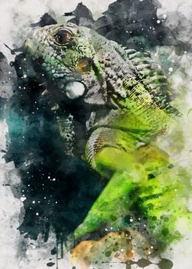 Watercolor Chameleon