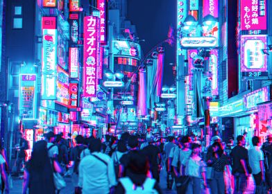 Neon Night City  In Japan 