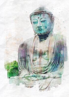 Great Buddha Watercolor