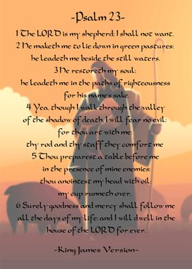 BIBLE VERSE PSALM 23