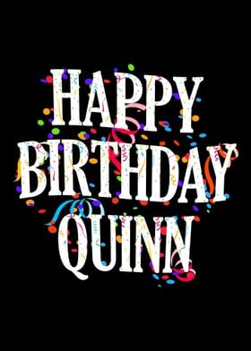 ‘Happy Birthday Quinn’ Poster by royalsigns | Displate