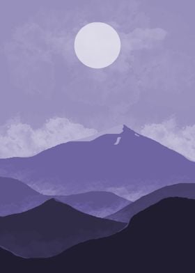 Mountains Flat Poster