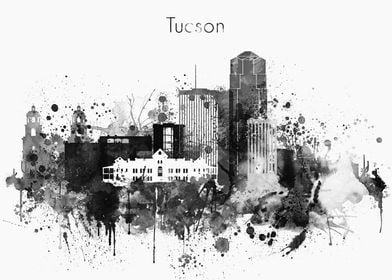 Tucson Arizona in Black